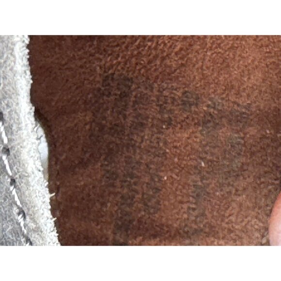 White Mountain FootbedsGray Leather Buckle Slide Sandals Women's Size 6 - Picture 5 of 9